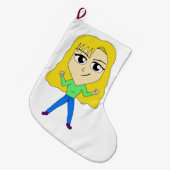 Chibi Großer Weihnachtsstrumpf (Vorderansicht (hängend))