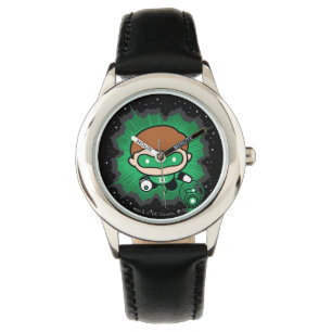 Chibi grüne Laterne, die durch den Raum fliegen Armbanduhr