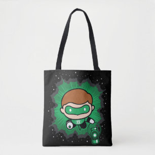 Chibi grüne Laterne, die durch den Raum fliegen Tasche