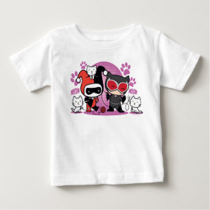 Chibi Harley Quinn & Chibi Catwoman mit Katzen Baby T-shirt