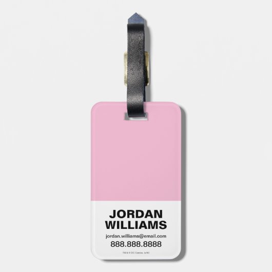 Chibi Harley Quinn & Chibi Catwoman mit Katzen Gepäckanhänger (Rückseite vertikal)