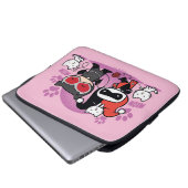 Chibi Harley Quinn & Chibi Catwoman mit Katzen Laptopschutzhülle (Vorne Knopf)