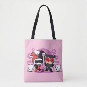 Chibi Harley Quinn & Chibi Catwoman mit Katzen Tasche