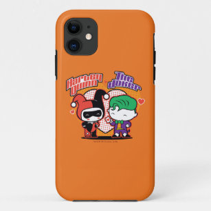 Chibi Harley Quinn & Chibi Joker Hearts iPhone 11 Hülle