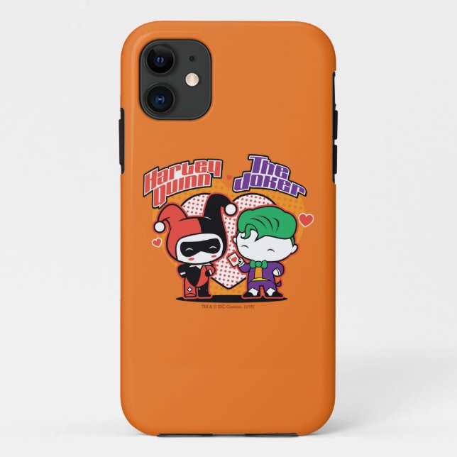 Chibi Harley Quinn & Chibi Joker Hearts Case-Mate iPhone Hülle (Rückseite)