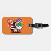 Chibi Harley Quinn & Chibi Joker Hearts Gepäckanhänger (Vorderseite horizontal)
