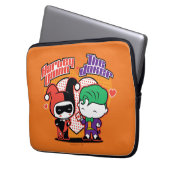 Chibi Harley Quinn & Chibi Joker Hearts Laptopschutzhülle (Vorderseite Links)