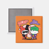 Chibi Harley Quinn & Chibi Joker Hearts Magnet (Vorderseite/Rückseite)