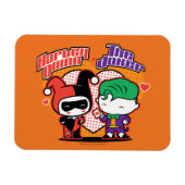 Chibi Harley Quinn & Chibi Joker Hearts Magnet (Horizontal)