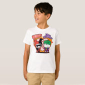 Chibi Harley Quinn & Chibi Joker Hearts T-Shirt (Vorne ganz)