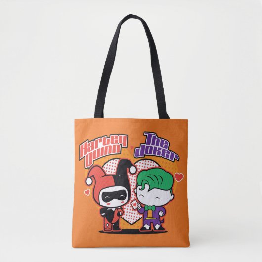 Chibi Harley Quinn & Chibi Joker Hearts Tasche (Vorderseite)