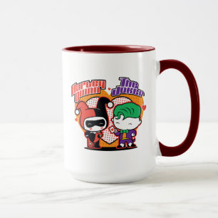 Chibi Harley Quinn & Chibi Joker Hearts Tasse