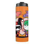 Chibi Harley Quinn & Chibi Joker Hearts Thermosbecher (Vorderseite)