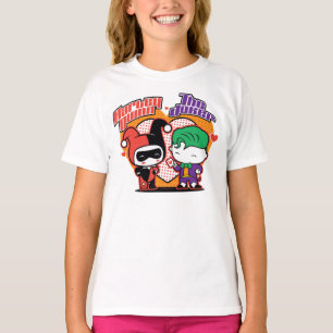Chibi Harley Quinn & Chibi Joker Herzen T-Shirt