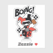 Chibi Harley-Quinn-in-A-Box mit Hammer Aufkleber (Blatt)