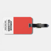 Chibi Harley-Quinn-in-A-Box mit Hammer Gepäckanhänger (Rückseite horizontal)