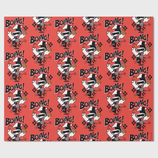 Chibi Harley-Quinn-in-A-Box mit Hammer Geschenkpapier (Flach)