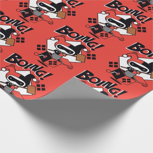 Chibi Harley-Quinn-in-A-Box mit Hammer Geschenkpapier (Ecke)