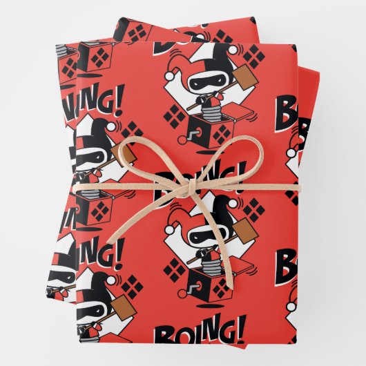 Chibi Harley-Quinn-in-A-Box mit Hammer Geschenkpapier Set (Beispiel)