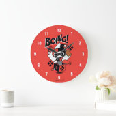 Chibi Harley-Quinn-in-A-Box mit Hammer Große Wanduhr (Zuhause)