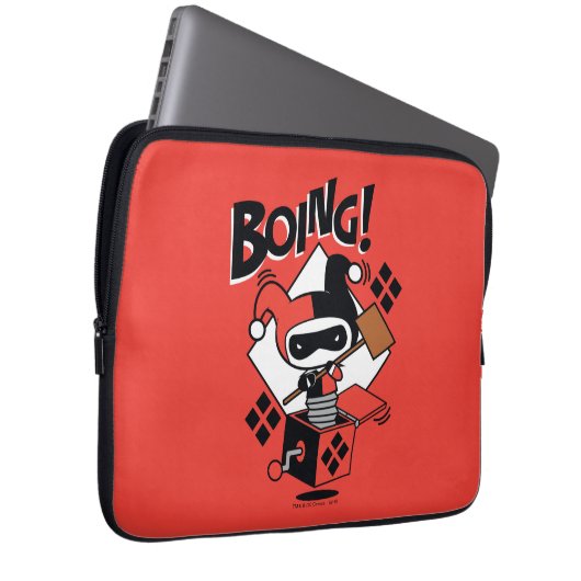 Chibi Harley-Quinn-in-A-Box mit Hammer Laptopschutzhülle (Vorne Rechts)