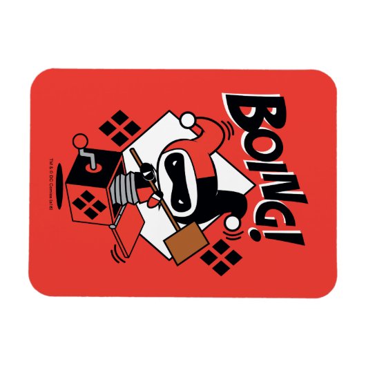 Chibi Harley-Quinn-in-A-Box mit Hammer Magnet (Horizontal)