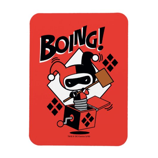 Chibi Harley-Quinn-in-A-Box mit Hammer Magnet (Vertikal)