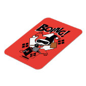 Chibi Harley-Quinn-in-A-Box mit Hammer Magnet (Linke Seite)