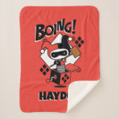 Chibi Harley-Quinn-in-A-Box mit Hammer Sherpadecke (Vorderseite)