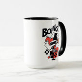 Chibi Harley-Quinn-in-A-Box mit Hammer Tasse (VorderseiteRechts)