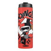 Chibi Harley-Quinn-in-A-Box mit Hammer Thermosbecher (Vorderseite)