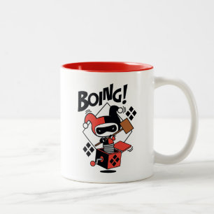 Chibi Harley-Quinn-in-A-Box mit Hammer Zweifarbige Tasse