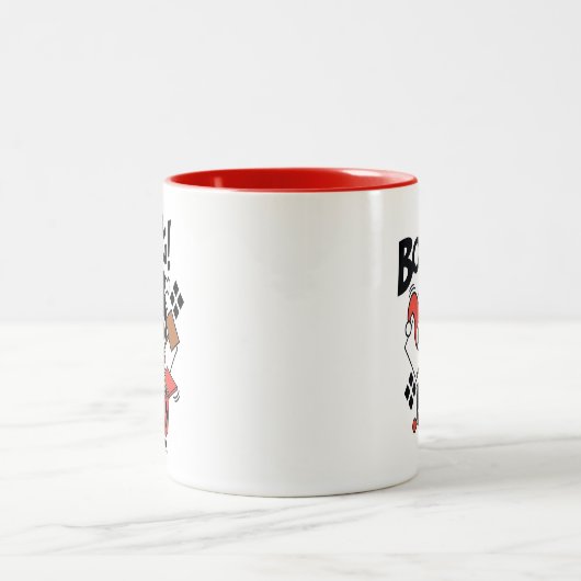 Chibi Harley-Quinn-in-A-Box mit Hammer Zweifarbige Tasse (Mittel)