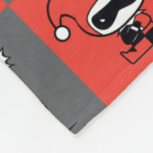 Chibi Harley Quinn Schachbrett Pattern Fleecedecke (Ecke)