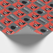 Chibi Harley Quinn Schachbrett Pattern Geschenkpapier (Ecke)