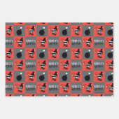 Chibi Harley Quinn Schachbrett Pattern Geschenkpapier Set (Vorderseite 2)