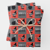 Chibi Harley Quinn Schachbrett Pattern Geschenkpapier Set (Beispiel)