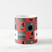 Chibi Harley Quinn Schachbrett Pattern Kaffeetasse (Mittel)