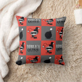 Chibi Harley Quinn Schachbrett Pattern Kissen (Decke)