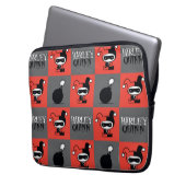 Chibi Harley Quinn Schachbrett Pattern Laptopschutzhülle (Vorderseite Links)