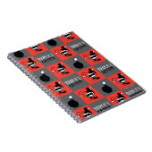 Chibi Harley Quinn Schachbrett Pattern Notizblock (Rechte Seite)