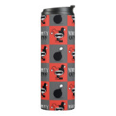 Chibi Harley Quinn Schachbrett Pattern Thermosbecher (Nach links gedreht)