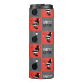 Chibi Harley Quinn Schachbrett Pattern Thermosbecher (Rückseite)