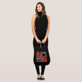 Chibi Harley Quinn Schachbrett Pattern Tragetasche (Vorderseite (Model))