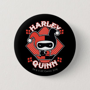 Chibi Harley Quinn Split Button
