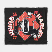 Chibi Harley Quinn Splits Fleecedecke (Vorderseite (Horizontal))