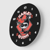 Chibi Harley Quinn Splits Große Wanduhr (Winkel)