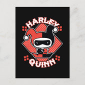 Chibi Harley Quinn Splits Postkarte (Vorderseite)