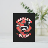 Chibi Harley Quinn Splits Postkarte (Stehend Vorderseite)