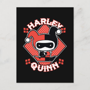 Chibi Harley Quinn Splits Postkarte